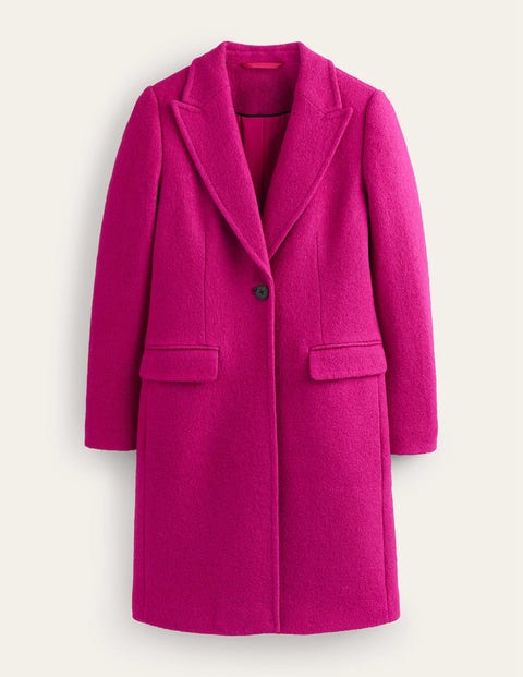 Boden Canterbury Textured Coat Magenta Women