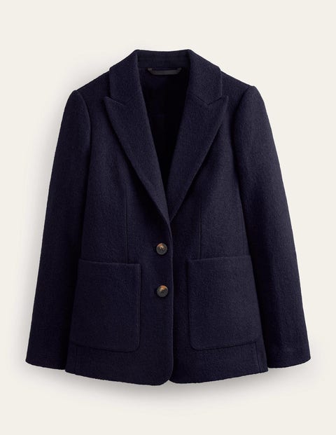 Boden The Marylebone Textured Blazer Navy Women