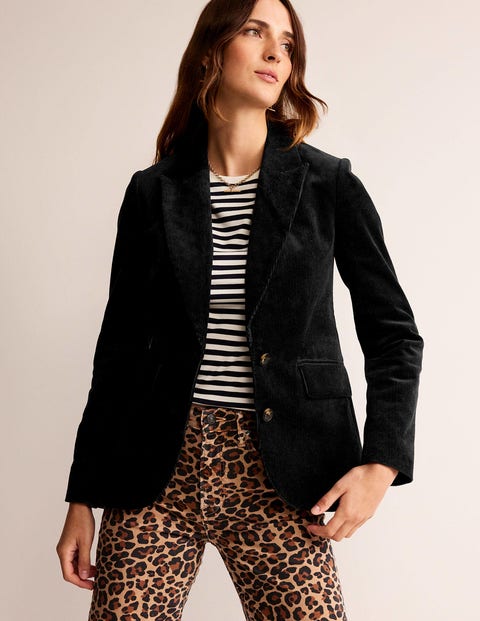 The Marylebone Cord Blazer Black Women Boden, Black