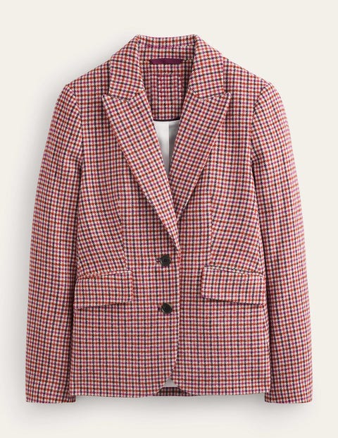 Der Marylebone Karo-Blazer Damen Boden, Beerenrot Gezeichnete Karos