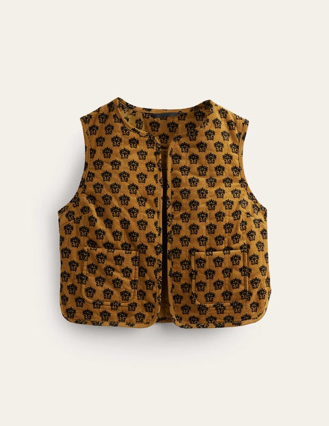 Boden Cord Vest Golden Olive, Lily Women