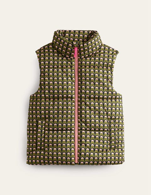 Boden Fife Quilted Vest Chalky Pink, Geo Charm Women