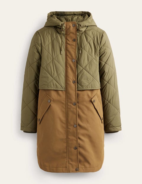 Quilted Parka Brown Women Boden