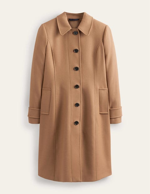 Boden Durham Wool Collared Coat Camel Women