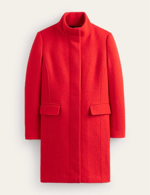 Winchester Textured Coat Red Women Boden