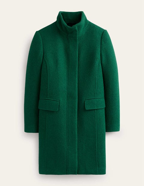 Winchester Textured Coat Green Women Boden