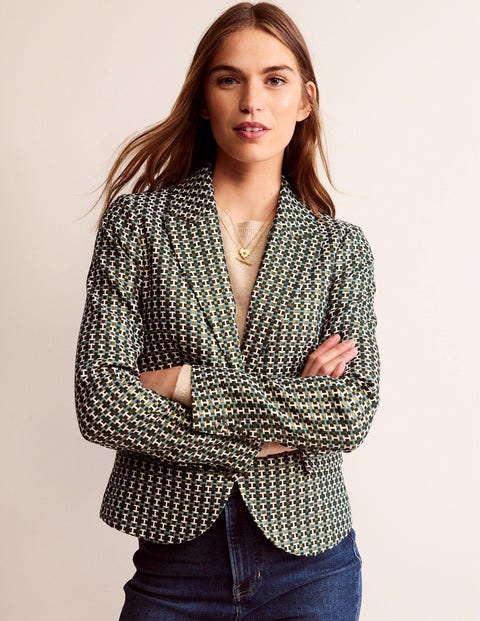 Canonbury Multi Blazer Multi Women Boden, JACQUARD