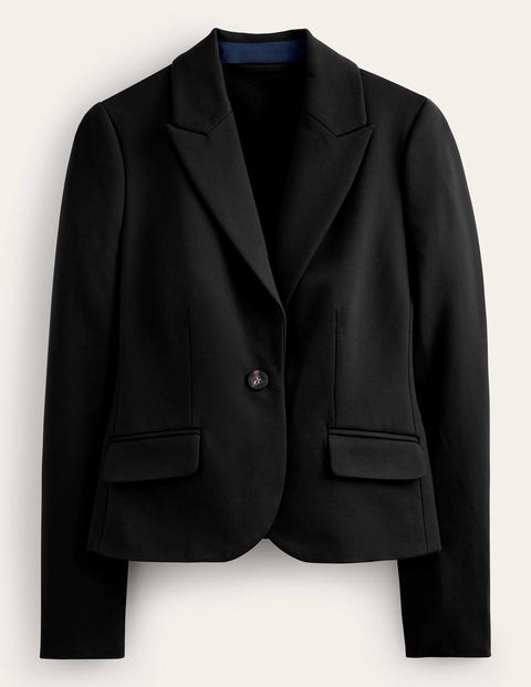 The Canonbury Jersey Blazer Black Women Boden