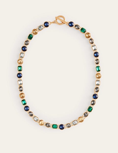 Jewelled Necklace - Blue Multi | Boden UK