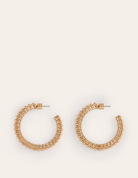 Boden Double Ball Hoops Gold Women