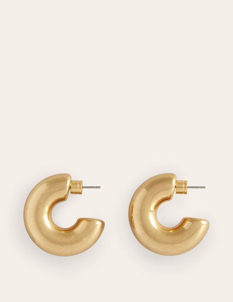 Chunky Small Hoop Earrings Metallic Women Boden