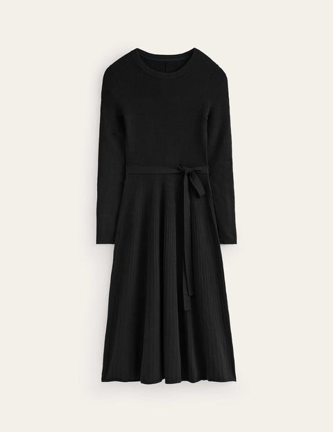 Boden Lola Knitted Midi Dress Black Women