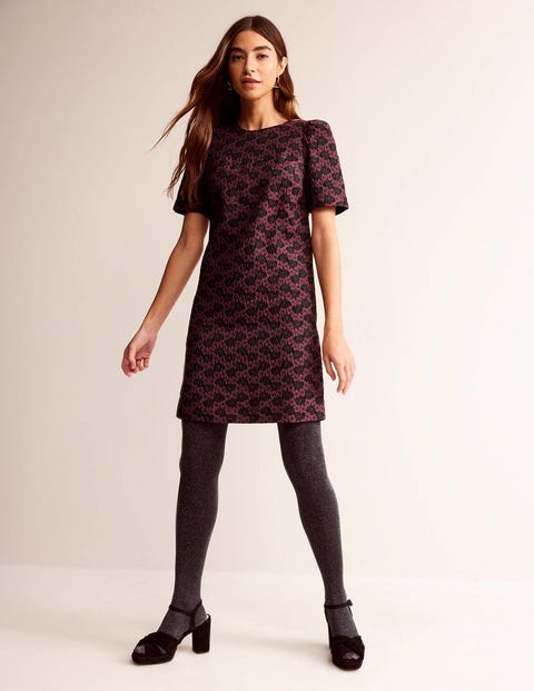 Structured Jacquard Dress - Jacquard Floral | Boden US