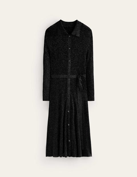 Faye Sparkle Knitted Dress Black Women Boden