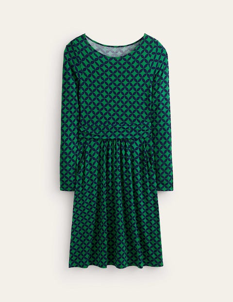 Abigail Jersey Dress Black and Milkshake Spot Boden AU