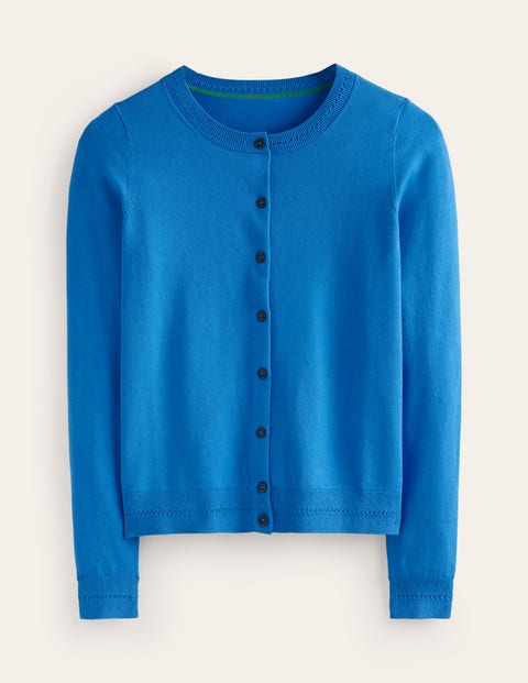 Boden Catriona Cotton Cardigan Brilliant Blue Women