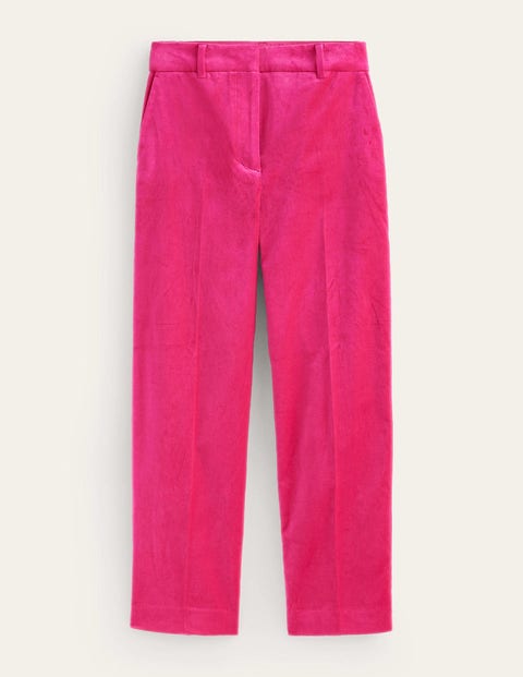 Kew Velvet Trousers - Vibrant Pink | Boden AU