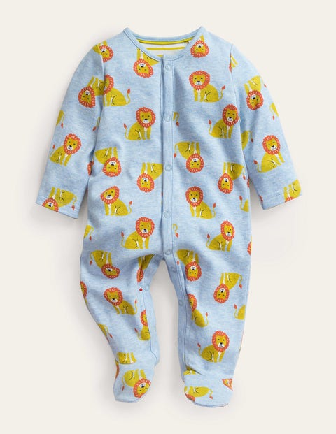 GOTS Printed Sleepsuit Blue Christmas Boden