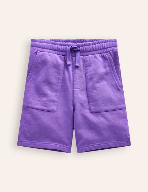 Mini Boden Kids' Garment Dye Shorts Crocus Purple Boys Boden