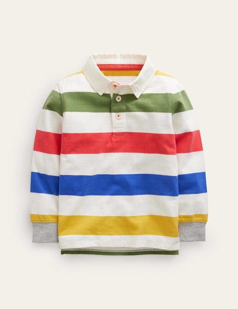 Classic Rugby Shirt - Jam/Blue Heron/Lemon/Safari | Boden UK