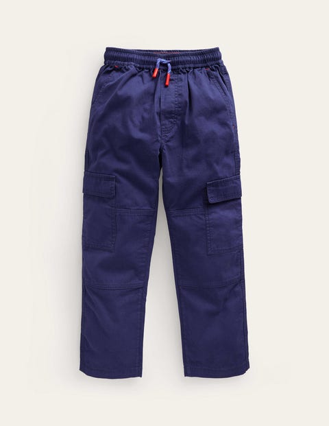 Cargo Pull-on Trousers College Navy Boys Boden, College Navy