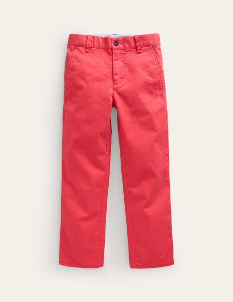 Mini Boden Kids' Chino Stretch Pants Jam Red Boys Boden