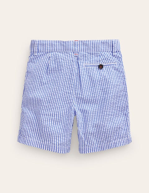 Seersucker Chino Shorts - Vintage Blue / Ivory Stripe | Boden US