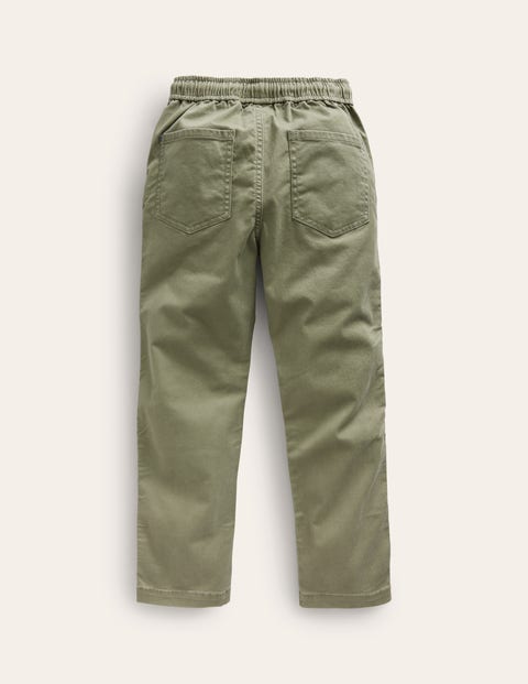 Relaxed Slim Pull-on Pants - Pottery Green | Boden US