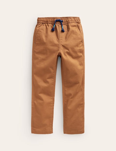 Slim Pull-On Trousers Butterscotch Brown Boys Boden, Butterscotch Brown