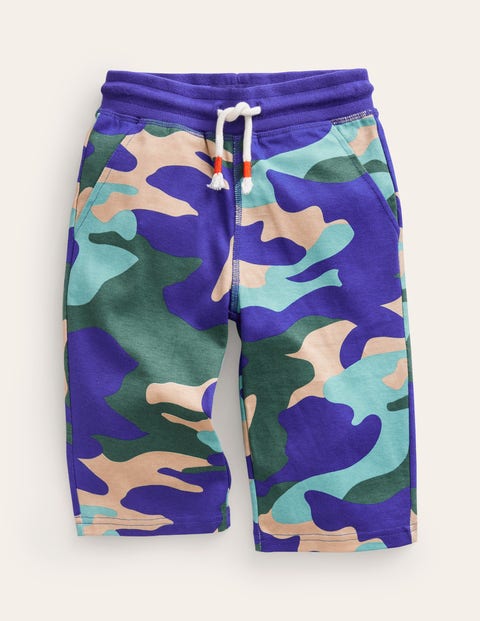 Mini Boden Kids' Jersey Baggies Blue Camo Boys Boden In Multi