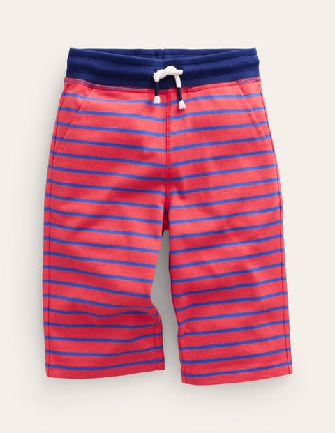 Mini Boden Kids' Jersey Baggies Jam Red/blue Heron Boys Boden In Pink