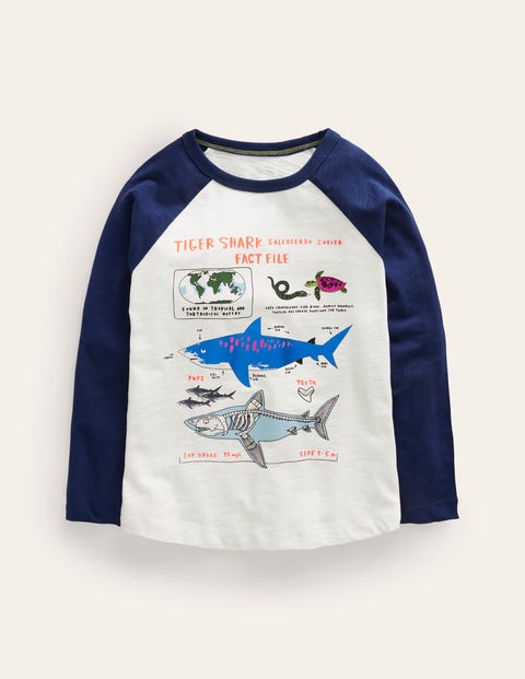 Raglan-T-Shirt mit Faktentabelle Jungen Boden