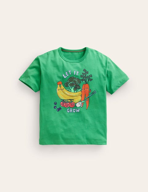Relaxed Printed T-Shirt Green Boys Boden