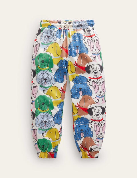 Mini Boden Kids' Printed Cosy Sweatpants Multi Dogs Boys Boden