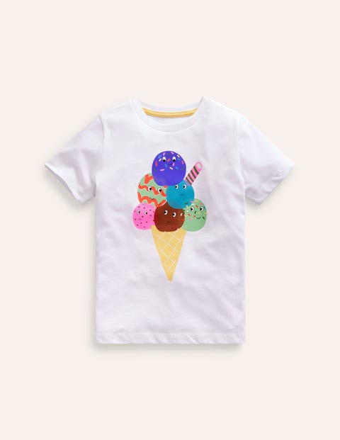 Ice cream T-shirt White Boys Boden