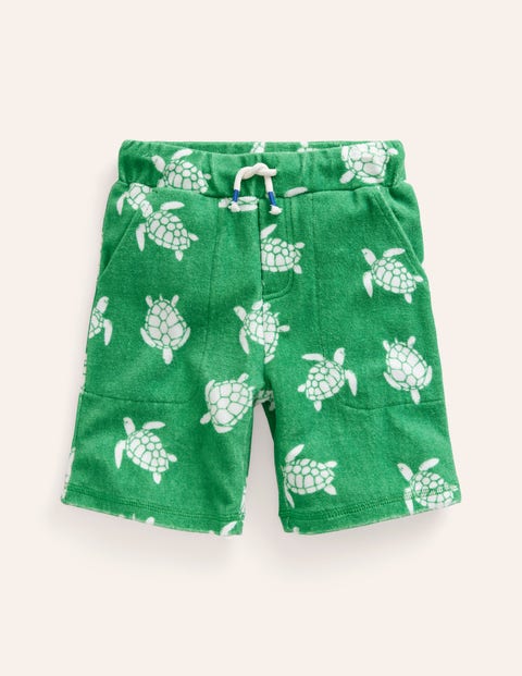 Towelling Sweat Shorts Green Boys Boden