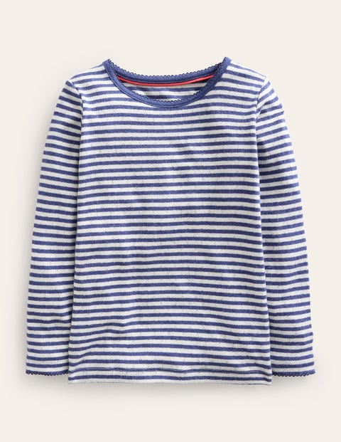 Jupe Bleue Imprimée Plage Pour Fille - Mini Boden - Taille 4/5 Ans - Coton 100% - Occasion En Très Bon état