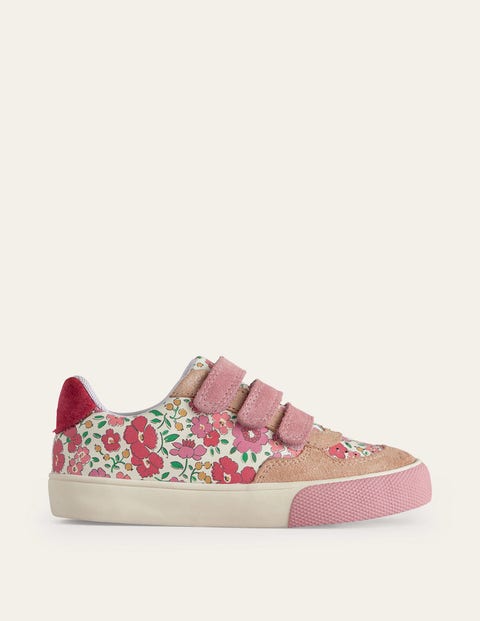 Niedrige Sneaker aus Leder Mädchen Boden, Bunt Floral