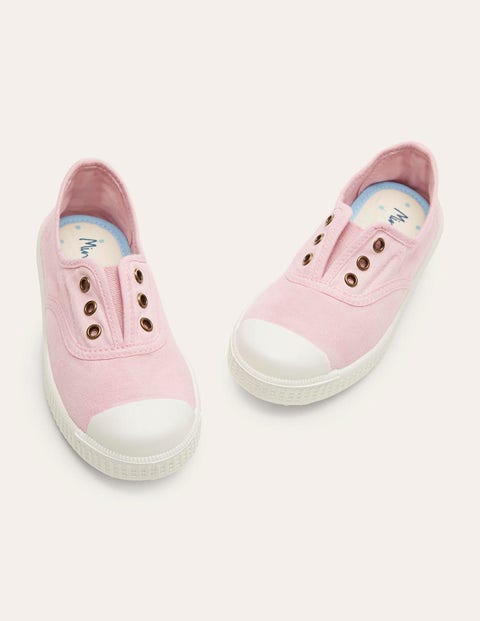Boden Kids' Laceless Canvas Pull-ons Cameo Pink Girls