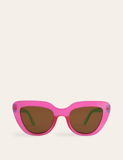 Boden Kids' Classic Sunglasses Pink And Green Colourblock Girls