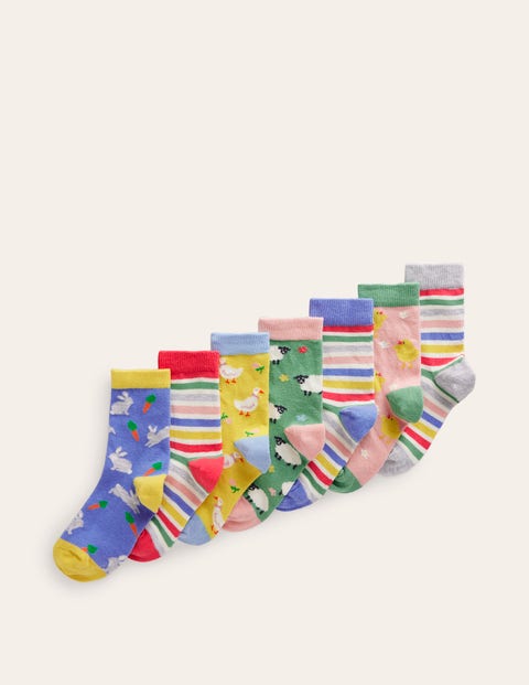 Socks 7 Pack - Spring Print