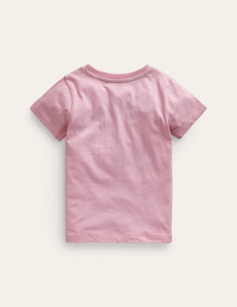 T-Shirt mit Eingrifftasche - Zuckererbse Rosa | Boden DE