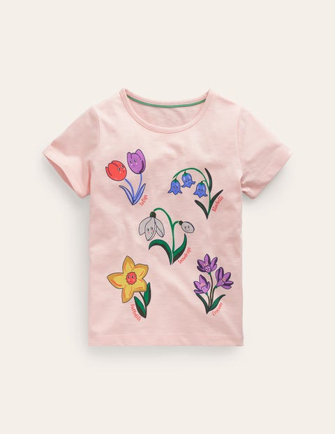 Printed Graphic T-Shirt Pink Girls Boden