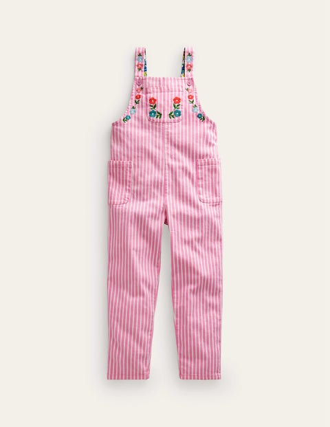 Relaxed Dungarees Pink Girls Boden