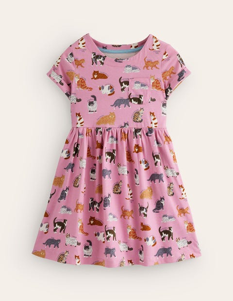 Jersey Unicorn Applique Dress - Unicorns