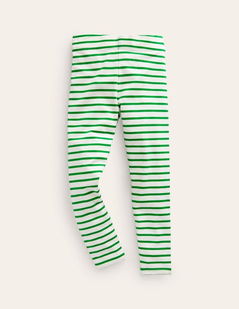 Mini Boden Kids' Fun Leggings Green/ivory Girls Boden