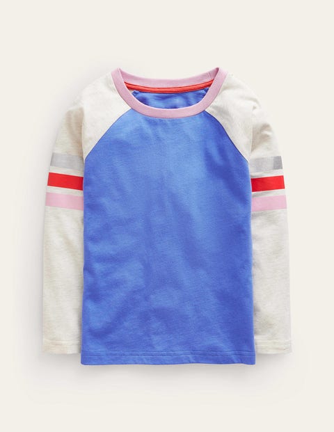 Raglan-T-Shirt mit Blockfarben Mädchen Boden