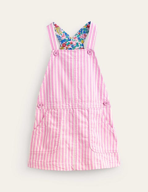 Dungaree Dress Coral Pink Boden UK