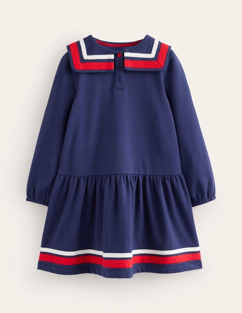 Sailor Sweatshirt Dress Blue Girls Boden