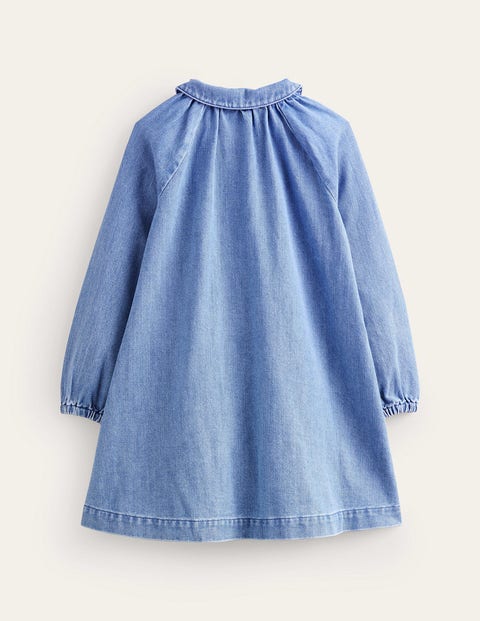 Applique Shirt Dress Mid Vintage Denim Weather